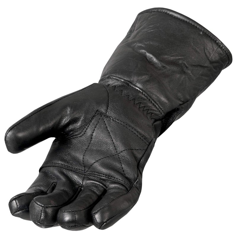 Hot Leathers Gauntlet Gloves with Quilted Lining (Black, X-Large) - Image 2